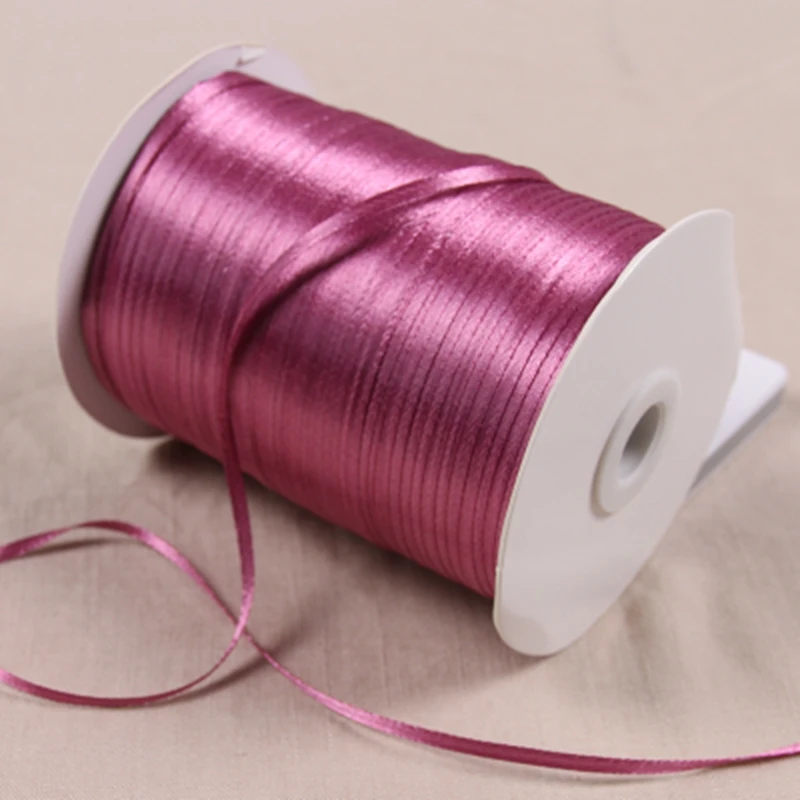 

1/8" 3mm Satin Ribbon for packing and bow & Garment Accessories 20y/lot 107