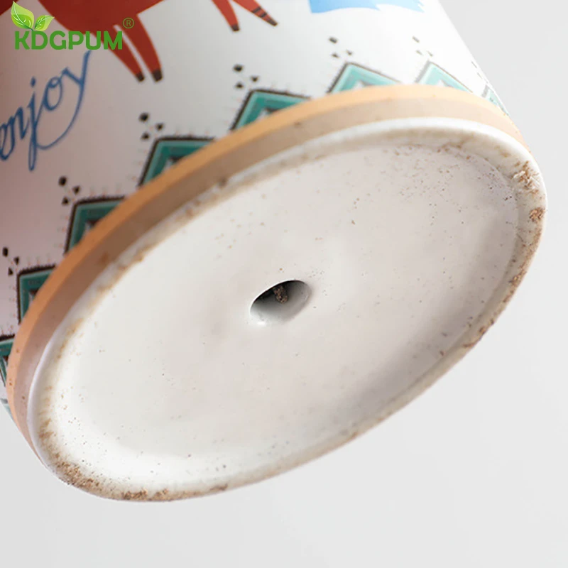 Горшок для растений с мультяшными животными суккулентами керамикой цветочным