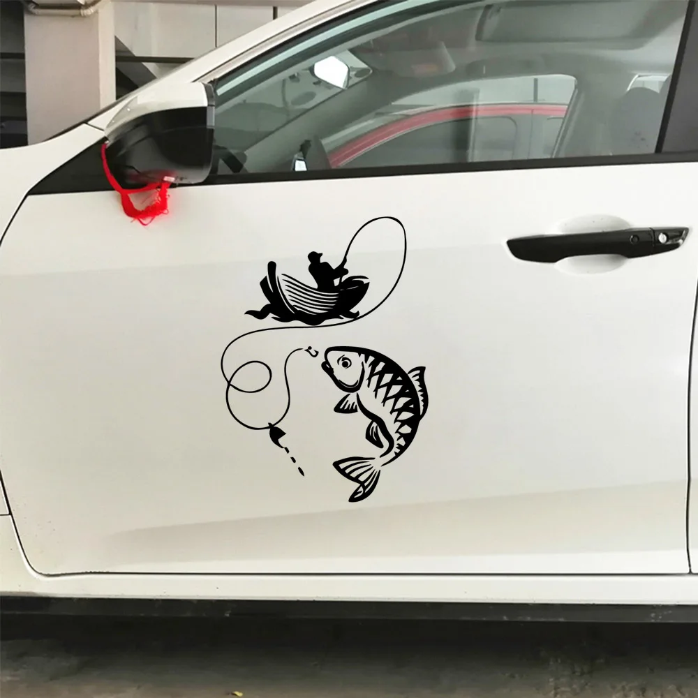 Creative Fishing Car Sticker And Decals Motorcycle Car Styling Accessories