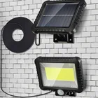 Светодиодный уличный светильник на солнечной батарее, настенный водонепроницаемый фонарь с зарядкой от датчика движения, аварийное освесветильник для улицы, сада, крыльца, лампа на солнечной батарее