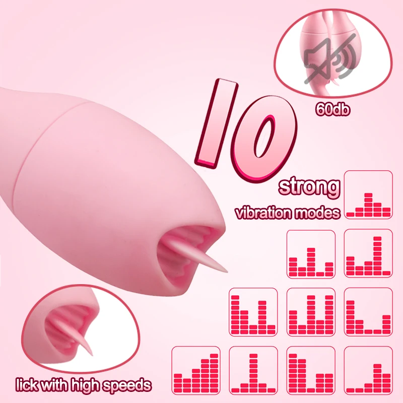 GUIMI 3 шт. язык лизание вибратор 10 Скорость Стимулятор клитора соска G Spot оральный