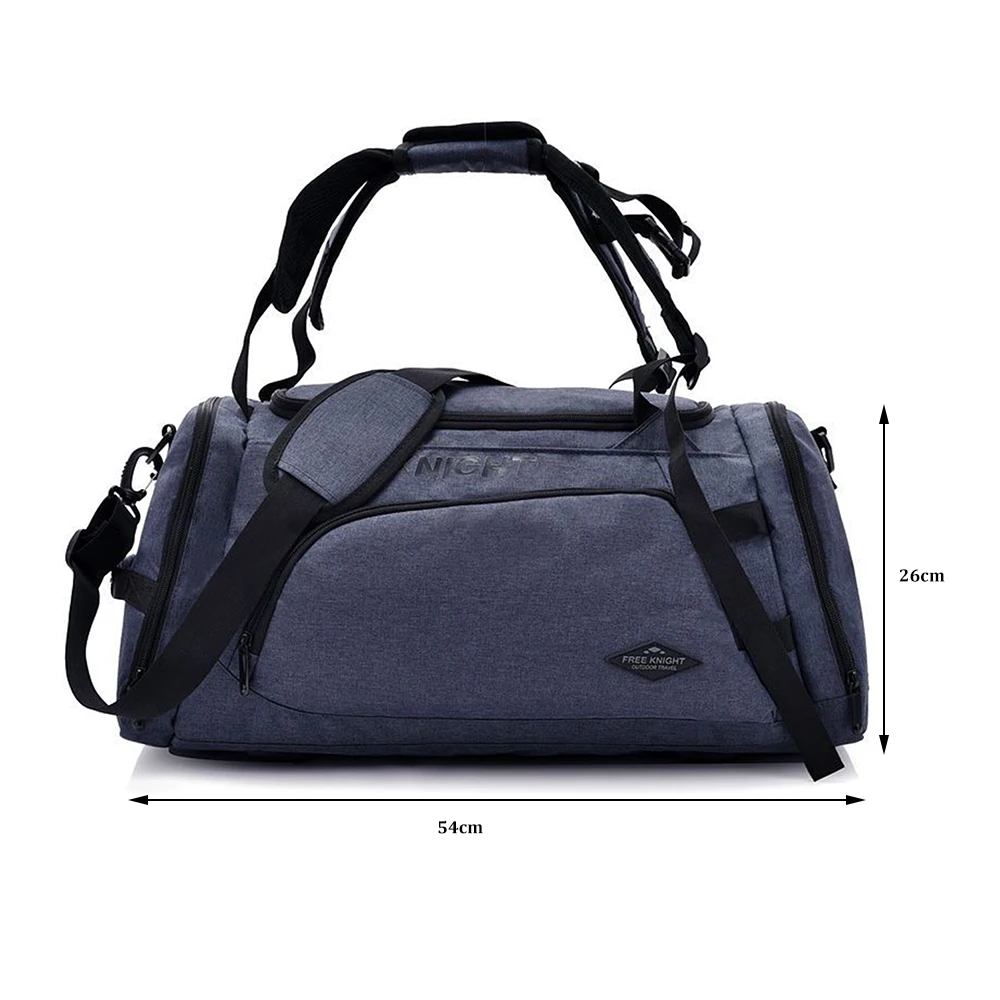 

FREE KNIGHT Large Capacity Multi-Functional Waterproof Polyester Gym Backpack Sports Holdall Travel Shoulder Duffel Bag