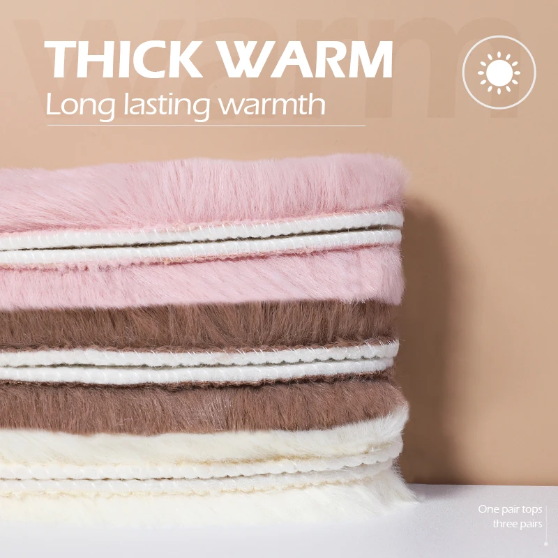 3ANGNI Fur Heated Warm Thermal Insoles Thicken Soft Breathable Winter Sport Shoes Insoles Insert Unisex Boots Pad Sole