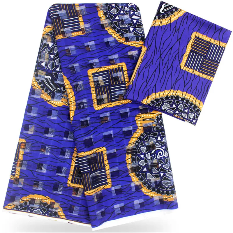 3Y органза + лента Материал полосатая печать кружева Нигер Африканский Воск