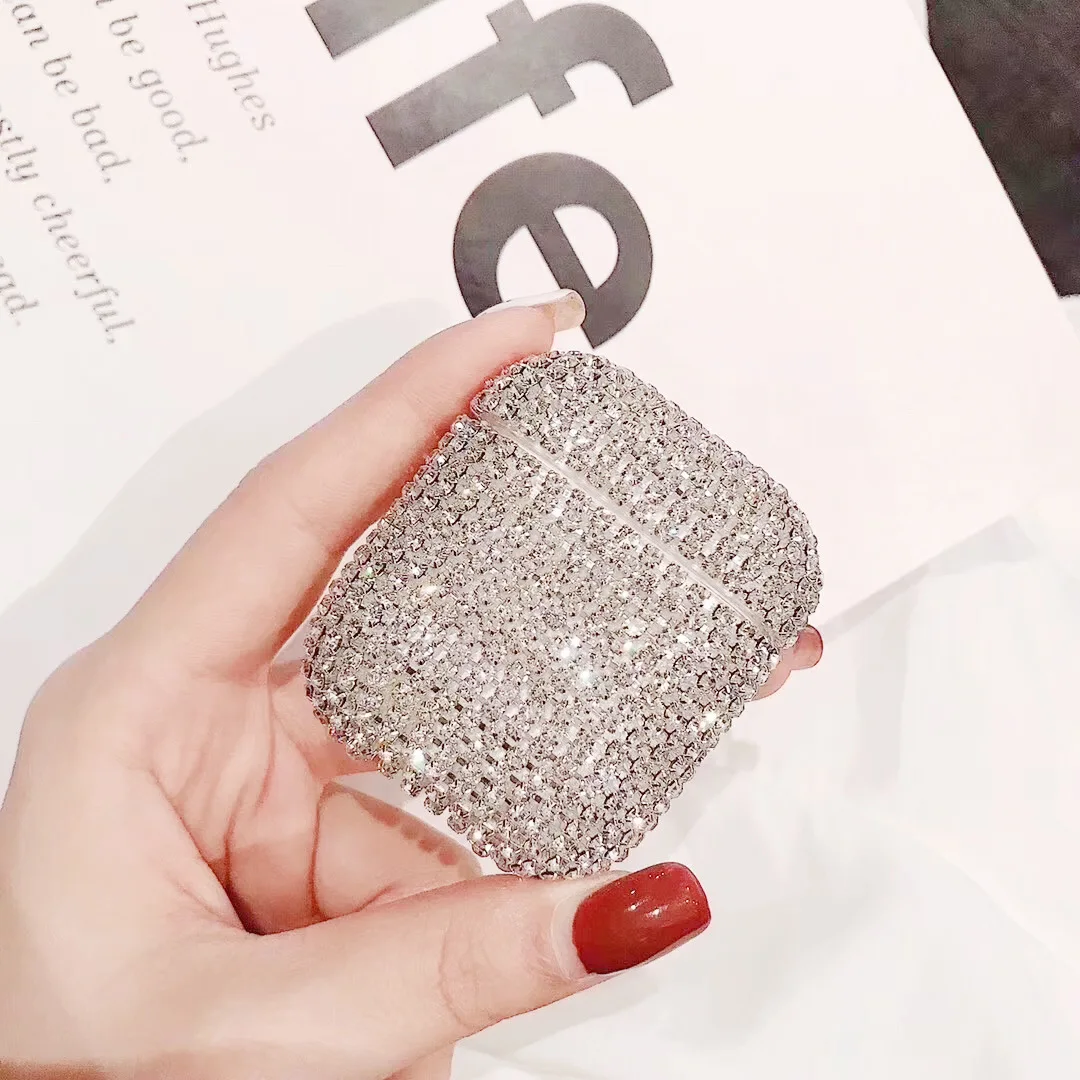 Роскошный блестящий декоративный чехол с бриллиантами для Apple AirPods аксессуары