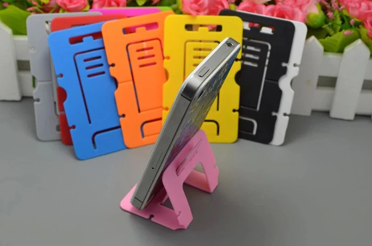 500 шт./лот портативный складной держатель для телефона с кармашками и наушниками