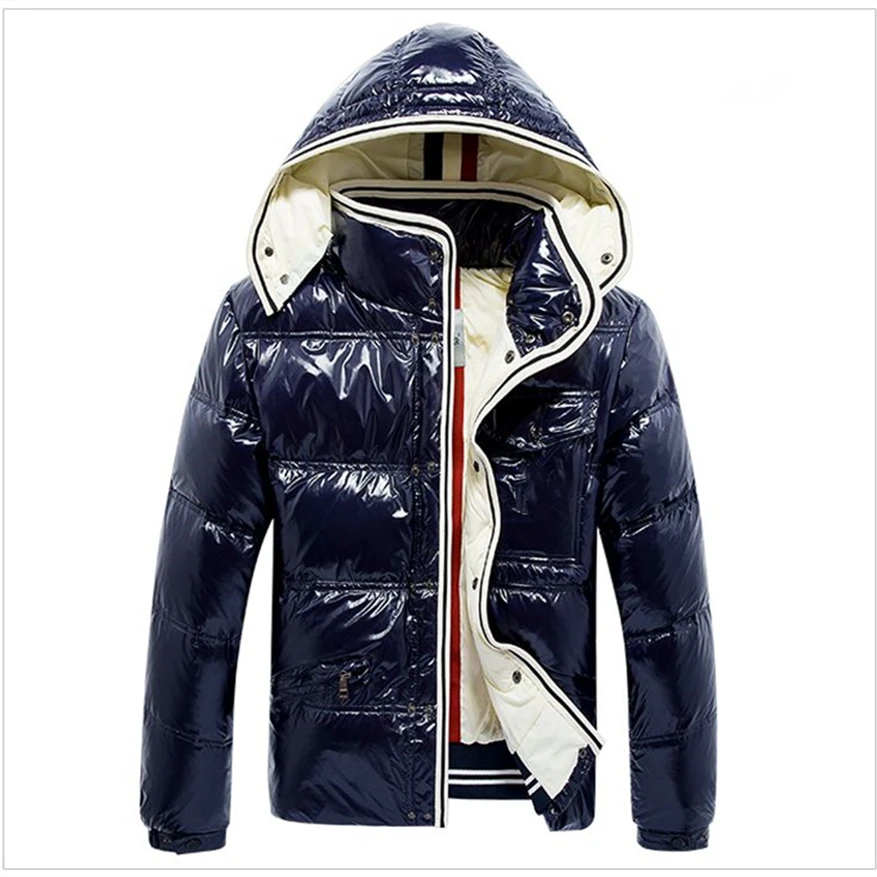 

Forever Classic Fashion Hooded Detachable Hat Men's Winter Down Jacket Long Sleeve Keep Warm Shiny Fabric Casual Man Coat