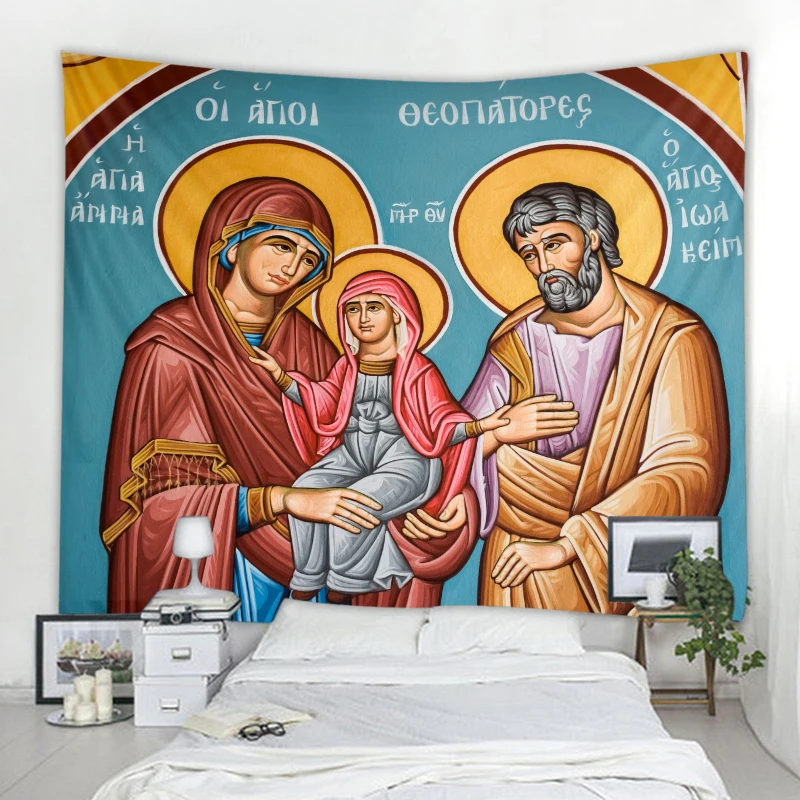 Peinture de Mona Lisa célèbre dans le monde, tapisserie décorative murale bohème hippie, tenture de chambre à coucher pour maison  (0)