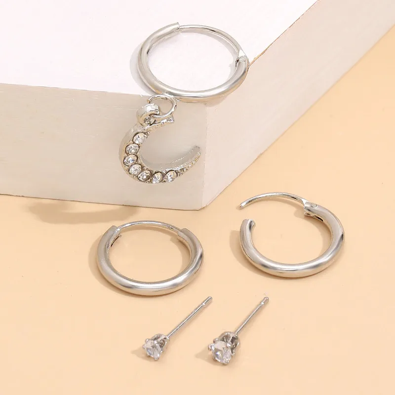 

Sweet Crescent Pendant Earringsearrings Set Temperament Ear Jewelry