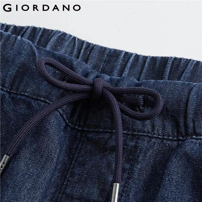 Giordano Men Shorts Elastic Waistband Thin Short Jeans Men Multi Pocket Soild Casual Pantalones Cortos Hombre 01100342
