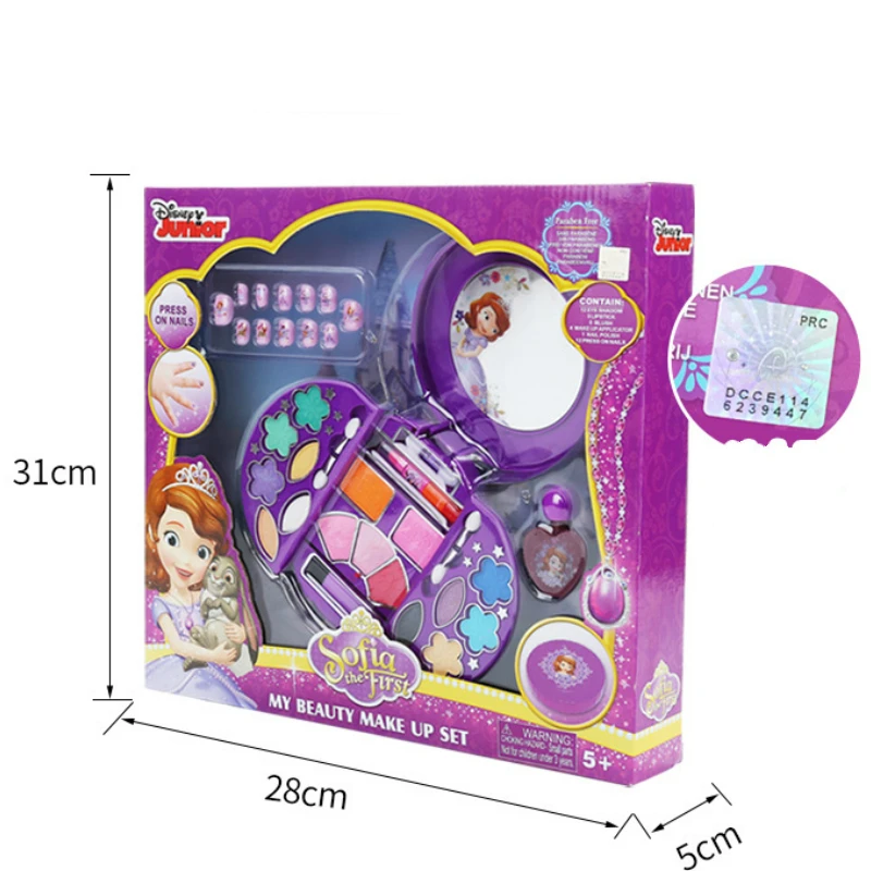 

Disney Make Up Toys Children's Cosmetics Set Makeup Box Girl Princess Set Sofia Pretend Makeup Gift Box Play House Toys