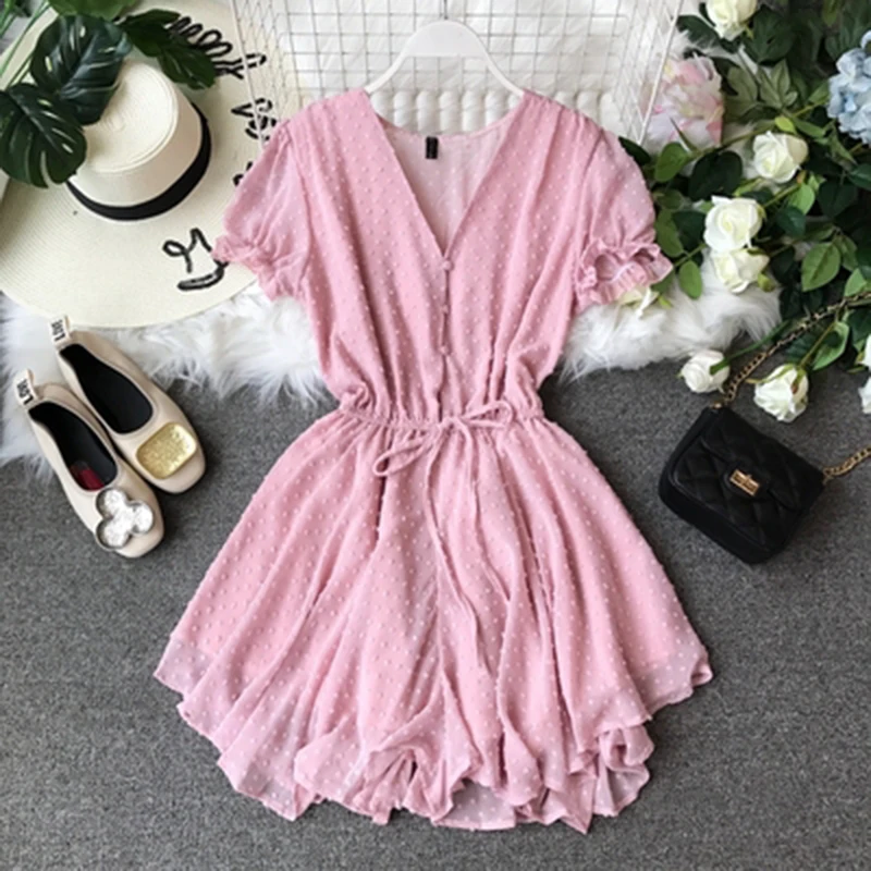 2021 летние новые розовые женские комбинезоны и с v образным вырезом сексуальные