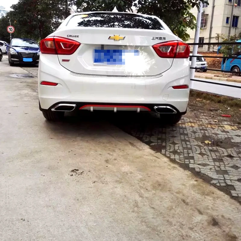 Диффузор заднего бампера, защитные бамперы для Chevrolet Cruze, АБС-пластик, автомобильный бампер, защита, защита, накладка на бампер