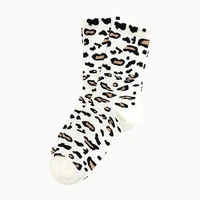 new leopard women socks fashion long lady printed sox ins net celebrity same style meias for girls soft cozy cotton sokken