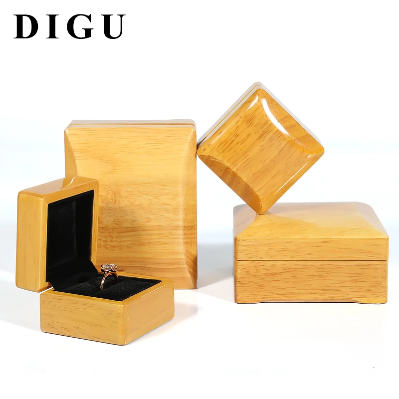 Деревянная коробка DIGU для подвесок колец на заказ деревянная Подарочная