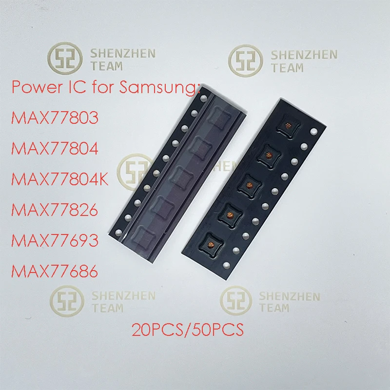 

Оригинальная или новая силовая микросхема SZteam 20-50 шт./лот MAX77803 MAX77804 MAX77804K MAX77826 MAX77693 MAX77686 PM IC для Samsung