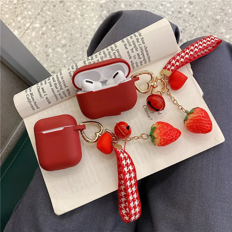 Цвет красного вина силиконовый чехол для Apple Airpods 1 2 Pro 3 Bluetooth гарнитура крышка