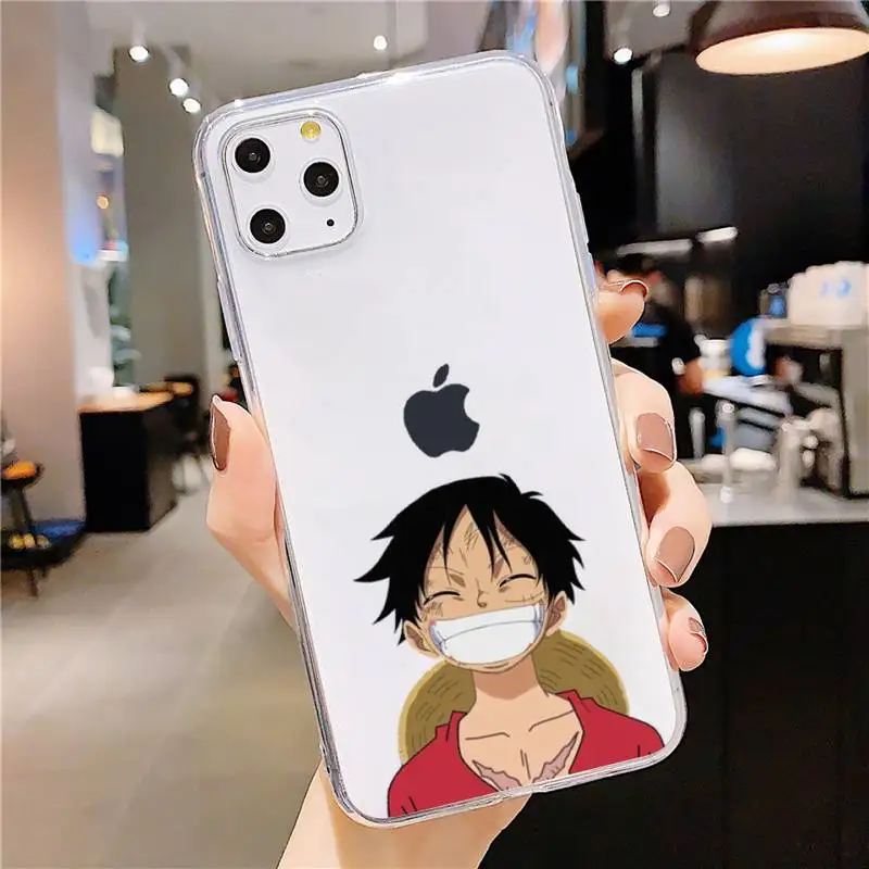 

One piece Luffy Phone Case Transparent soft For iphone 5 5s 5c se 6 6s 7 8 11 12 plus mini x xs xr pro max