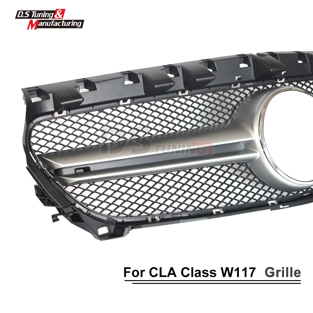 W117 решетка радиатора для Mercedes CLA Kindey Grill ABS Материал серебристый/черный цвет 2014