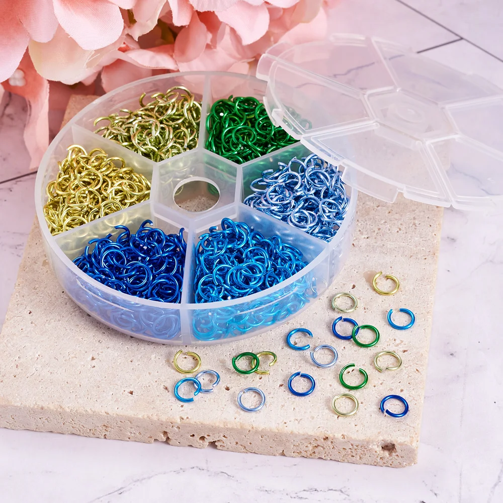 6 Цвета Алюминиевой Проволоки Одной Петли Горячей Открыть Перейти Сплит Кольца
