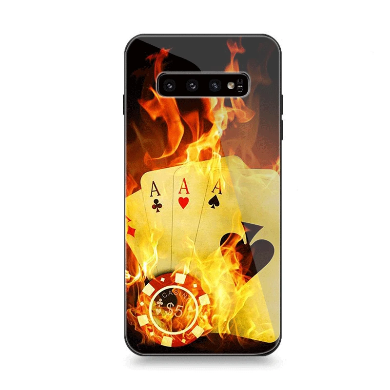 Стекло чехол для телефона samsung S7 край S8 S9 S10 плюс A10 A20 A30 A40 A50 A60 A70 Крышка игры в