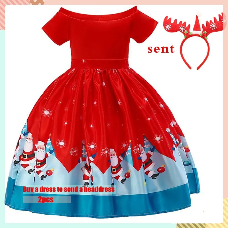 Новые модные рождественские платья принцессы для девочек одежда приема бальное