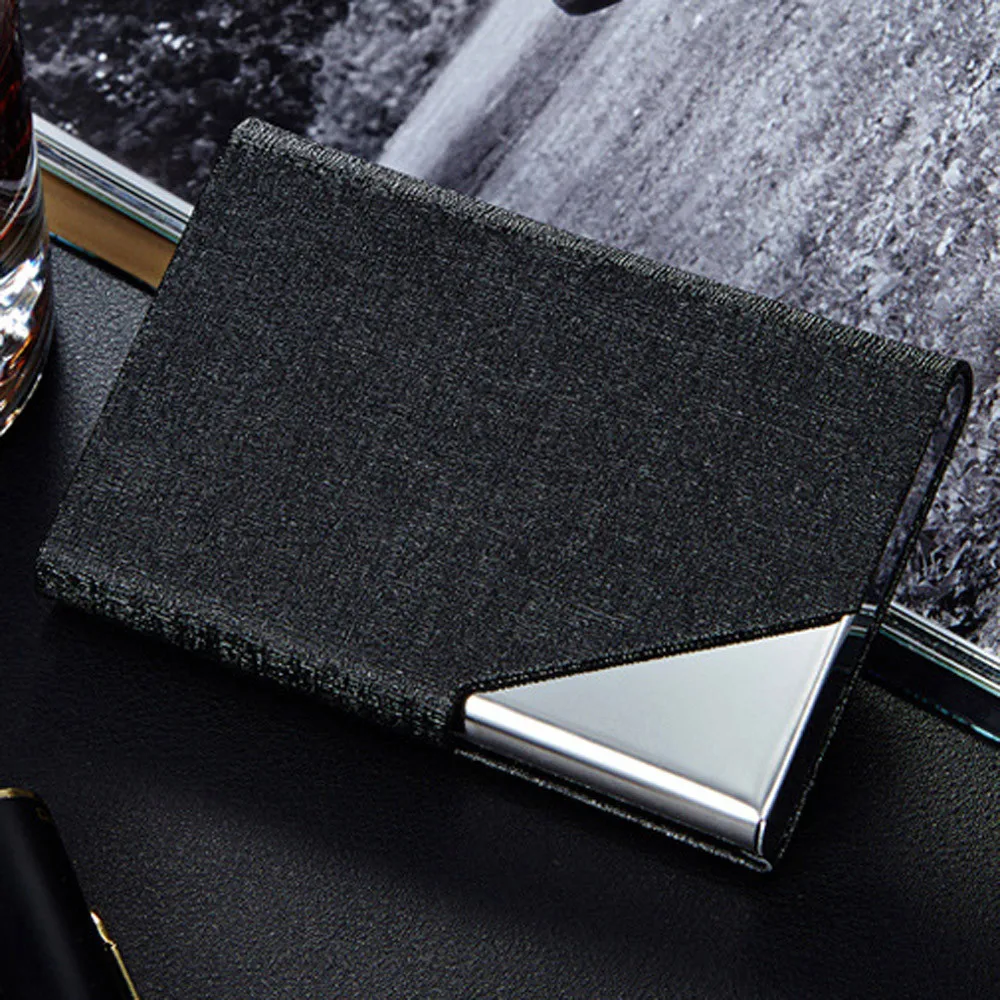 MAIOUMY кредитный держатель для карт унисекс PU удобный карман из нержавеющей стали металлический бизнес-держатель для карт чехол ID кредитный кошелек