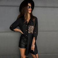 traf za summer blouse loose leopard pocket shirt long casual chemise femme blusas xnwmnz zaraes women 2021 shein official store