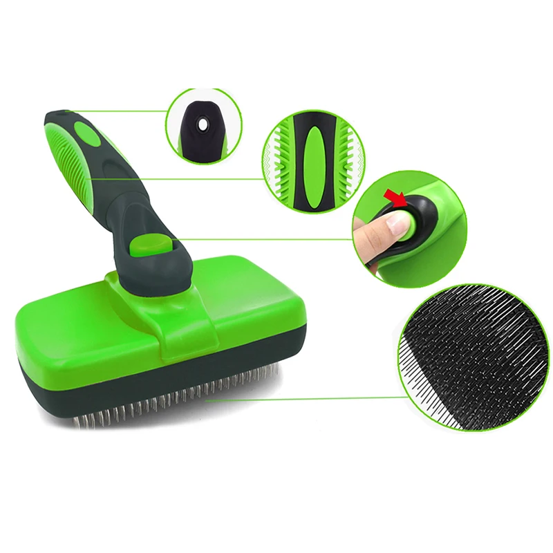 

Professional Dog Grooming Brush Slicker Premium Self Cleaning Pet Hair Remover Pet Hair Comb Premium Grooming Tools