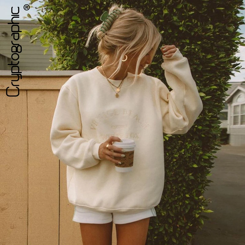 

Cryptographic Long Sleeve Top Oversized Sweatshirts Women Grunge Aesthetic Clothes Streetwear Fall Winter Pullover Sweatshirt