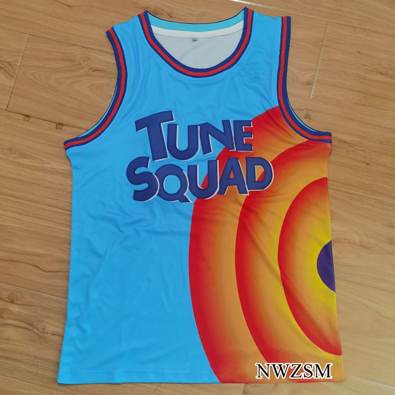 Camisa de Basquete Espaço Tune Esquadrão Bordado 6 James Início Cos Traje um Novo Legado Basquete Eua Sonho Equipe Uniforme Olímpico Jam2