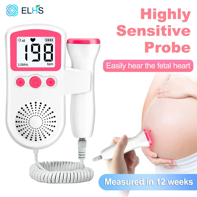 

Doppler Fetal Upgraded 3.0MHz Heart rate Monitor For Pregnant Women Pregnancy Baby Fetal Sound Heart Rate Monitor No Radiation