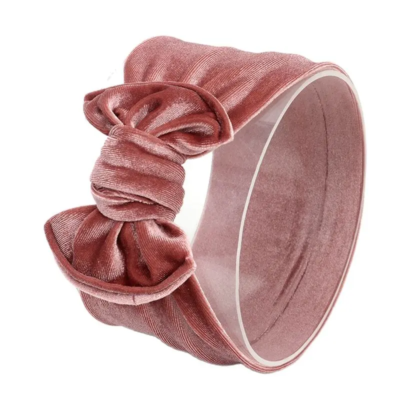 

Fashion Velvet Hair Bows Baby Headband Elastic Princess Hairbands Big Bowknot Baby Turban Headwraps Kids Hair Accessories 2020