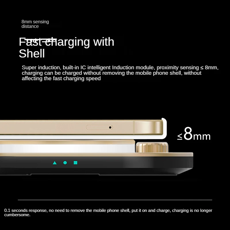 modern led office desk lamp wireless charger lamp 15w fast 3 in 1 wireless charging for iphone phone watch earphone free global shipping