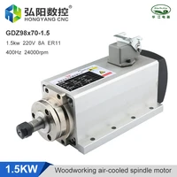 cnc spindle motor air cooled 1 5kw er11 air cooled spindle 400hz 4pcs bearing with mounting flange cnc engraving and milling