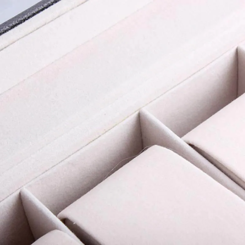 

6 Slots Leather Case Jewelry Display Storage Box Organizer for Wrist Watches ENDQ