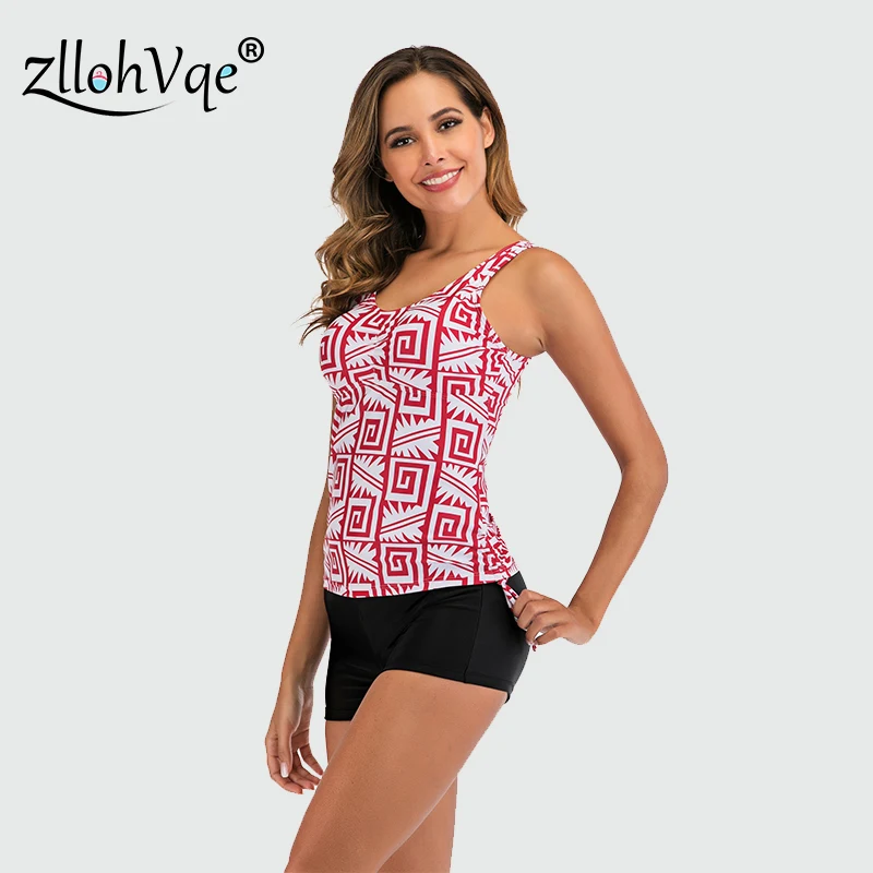 

Zllohvqe Bikini Push Up Floral Vintage High Waist Boxer Shorts Swimsuit Beach Bathing Suit Women