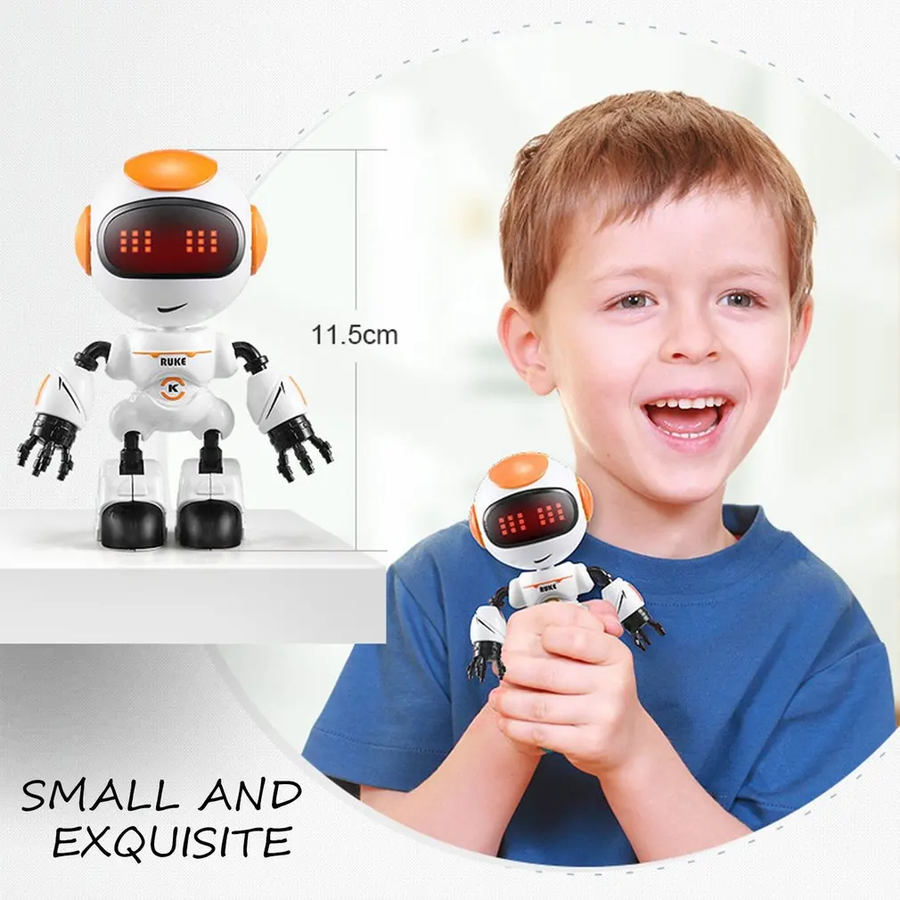 R8/R9 RC JJR/C Робот сенсорный зондирование светодиодный глаз умный голос DIY жесты сплава тела Мини Робот Модель игрушка подарок для детей