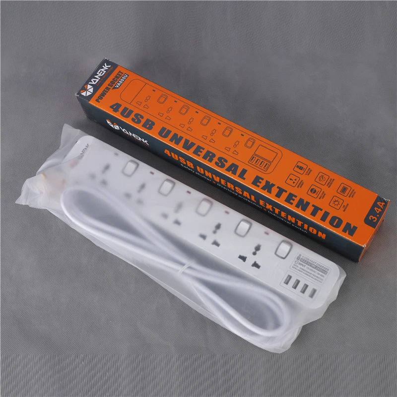 Удлинитель питания USB с индивидуальным переключателем Электрический дорожный