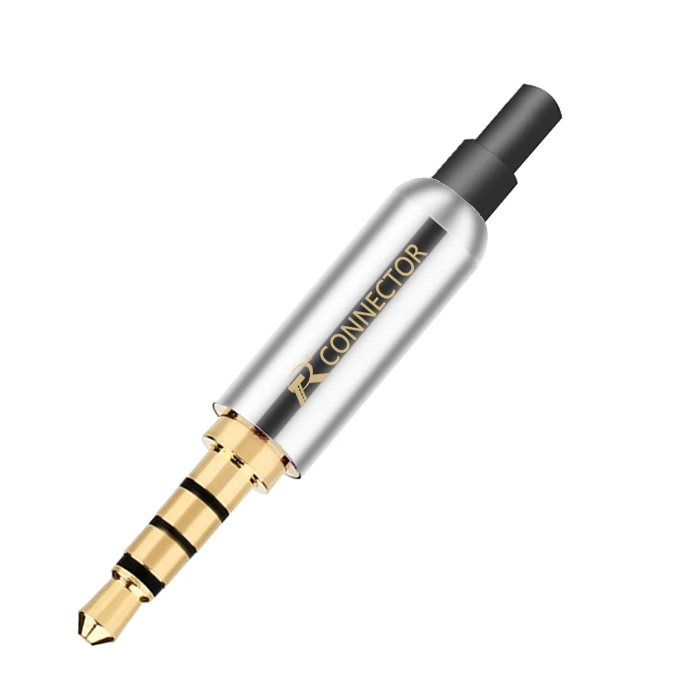 Роскошный качественный аудиоразъем 3 5 мм штекер для наушников + черный хвост