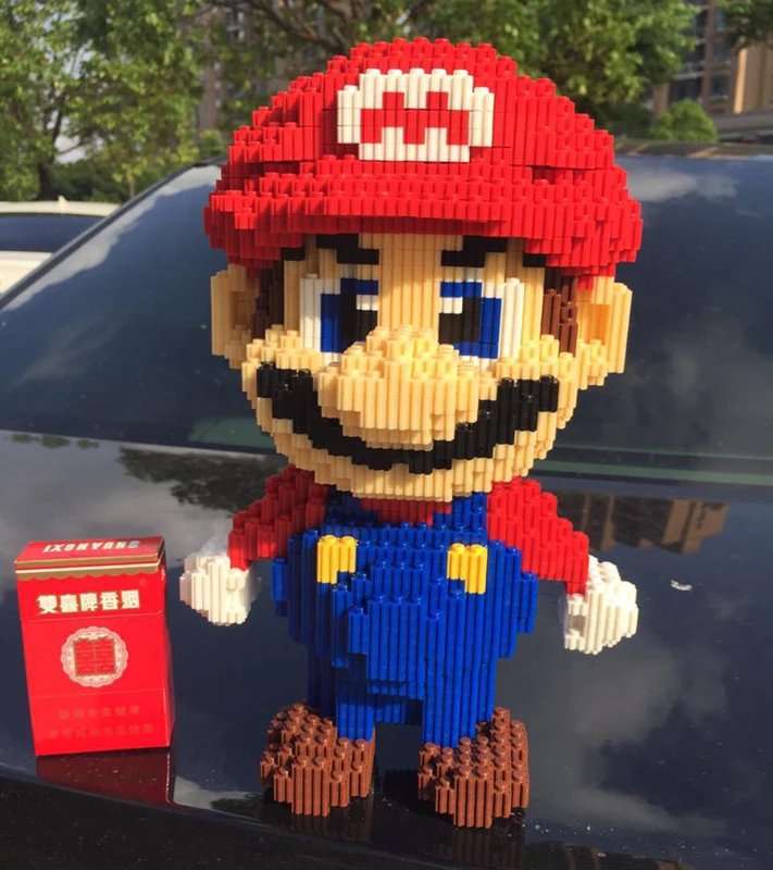 4500 шт. видеоигры Super Mario большой красный рисунок 3D модель мини конструкторных