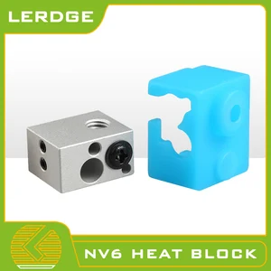 Термоблок LERDGE для 3D-принтера, XCR-NV6, J-head, экструдер, HotEnd, нагревательный блок с силиконовым носком, сопло 0,4 мм, сменная насадка V5 V6