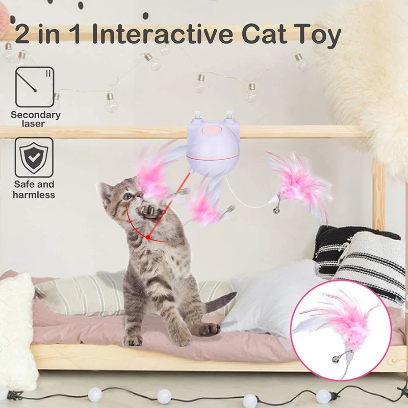 Игрушка для кошек 2 в 1 Автоматическая вращающаяся Стрелка и интерактивная