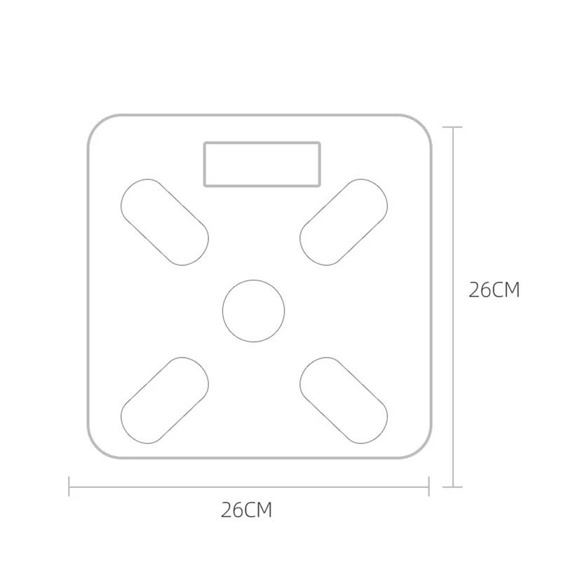 

Bathroom Body Floor Scales Bath Scale Digital Body Weight Scale LCD Display Light Energy USB Rechargeable Smart Electronic Scale
