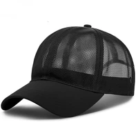 solid mesh ponytail baseball caps for women men fashion breathable snapback unisex cap simple dad hat gorras casquette kpop hat