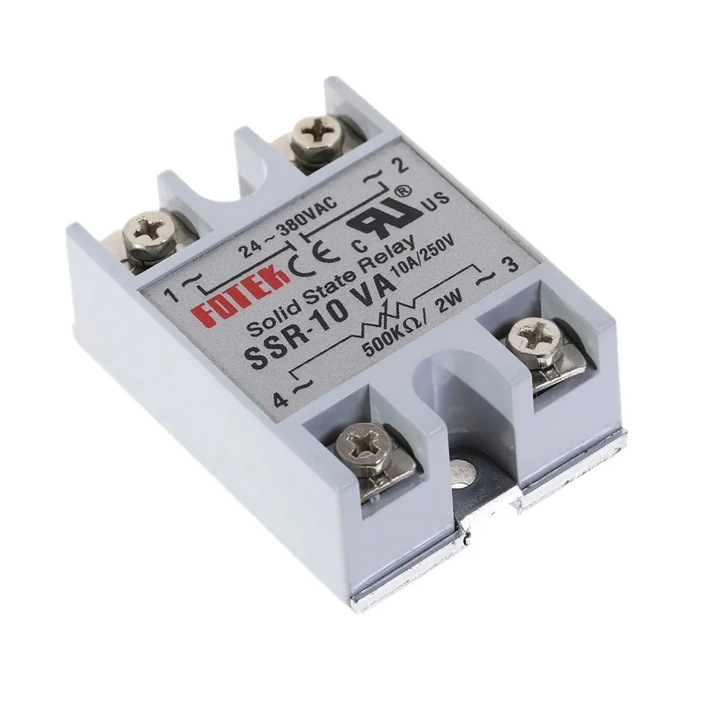 

SSR Solid State Relay SSR-10VA 10A Relais Regulator 24-380VAC Output SSR 10VA Single Phase Solid State Relay