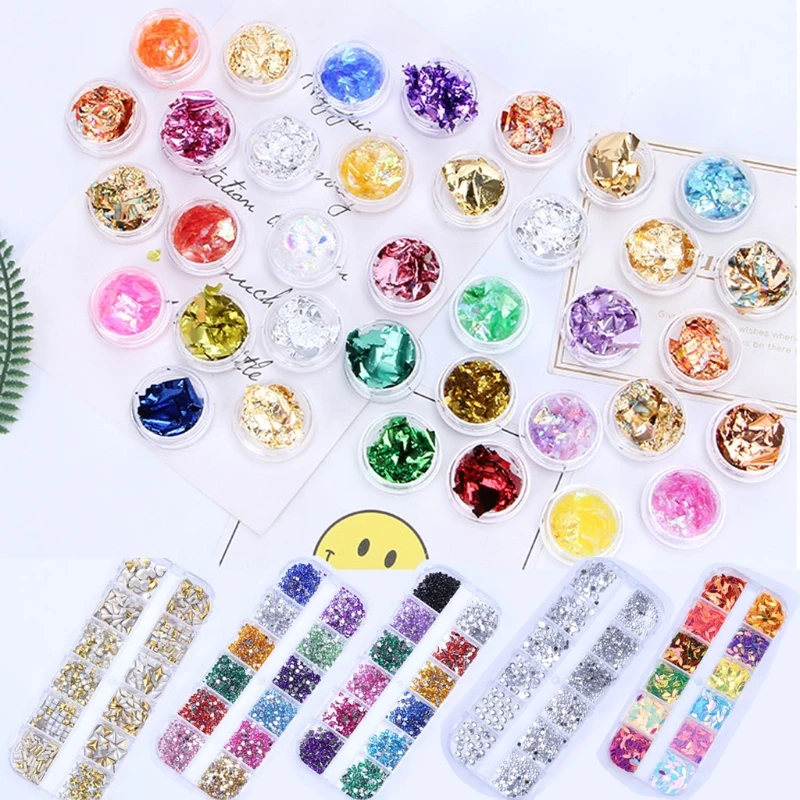 

Large Pack Mixed Flatback Crystal Metallic Gold Foil Flakes Epoxy Resin Fillings N0HE