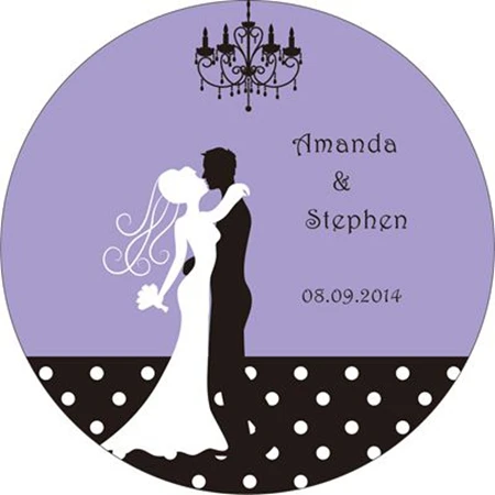 

3cm,147pcs, New Paper Custom Sticker for Wedding / Party,Round Shape