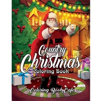 country christmas coloring book an adult coloring book featuring festive and beautiful christmas scenes in the country 25 page