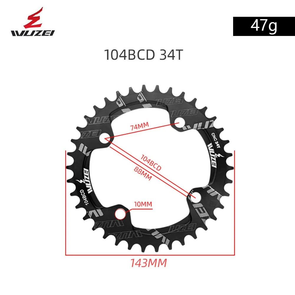 

WUZEI Chainwheel 104bcd 30-52T Aluminum Alloy Bicycle Chainring Full Size